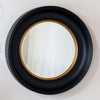 Stylish hallway mirror with black and gold frame