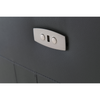 Stylish leather sofa for corner spaces with USB charging
