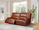 Leather 3 Seater Sofa Recliner with Electric Recliner Feature
