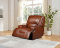 Stylish recliner armchair with electric controls for ultimate comfort.
