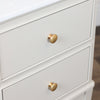 Monroe 2 Drawers Accent Table With Marble Top Stone picture of the golden handles