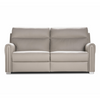 Luxurious Nicoletti Home Atlanta three seater recliner sofa with sleek leather finish.
