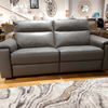 Nicoletti Home Syracuse 3 seater leather recliner sofa.