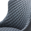 Grey kitchen chair with black metal legs
