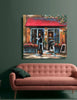 Elegant Wall Decoration Featuring a Scenic Restaurant
