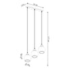 
Black pendant light Sollux Lighting Pendant Lamp ALINO 3 in modern style
