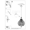 Functional and aesthetically pleasing ceiling light fixture
 Pendant lamp APRILLA wood