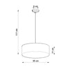 Contemporary pendant ceiling light Sollux Lighting Pendant lamp ARENA 35 white