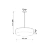 Designer ceiling light Sollux Lighting Pendant lamp ARENA 45 white