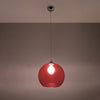 Modern pendant light Sollux Lighting Pendant Lamp Sollux red