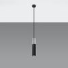 Pendant light fitting Sollux Lighting Pendant Lamp BORGIO 1 Black with industrial style