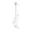 Pendant lamp BORGIO 1 black industrial design combining concrete and steel
