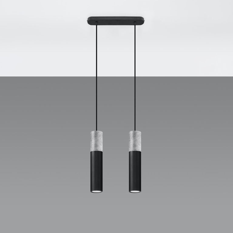 Sollux Lighting Pendant Lamp BORGIO 2 Black