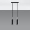 Pendant ceiling lights Sollux Lighting Pendant lamp BORGIO 2 black for contemporary interiors