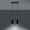 Stylish kitchen pendant lighting Sollux Lighting Pendant lamp BORGIO 2 black