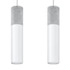 Kitchen pendant lighting Sollux Lighting Pendant lamp BORGIO 2 white for minimalist decor