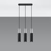 Island pendant lights Sollux Lighting Pendant lamp BORGIO 3L black