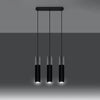 Ceiling lamps for kitchen Sollux Lighting Pendant lamp BORGIO 3L black
