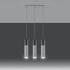 Pendant lighting for kitchen island with Sollux Lighting Pendant Lamp BORGIO 3L White