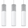 Ceiling lamps for kitchen Sollux Lighting Pendant Lamp BORGIO 3L White in avant-garde studios