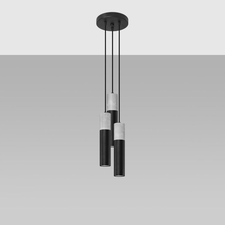 Sollux Lighting Pendant Lamp BORGIO 3P Black