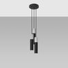 Industrial-style pendant lighting for kitchen island Sollux Lighting Pendant lamp BORGIO 3P black