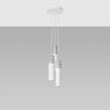 Hanging ceiling lamp Sollux Lighting Pendant Lamp BORGIO 3P White in white and gray
