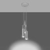 Contemporary kitchen pendant lighting with Sollux Lighting Pendant Lamp BORGIO 3P White
