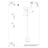 Designer pendant light Sollux Lighting Pendant Lamp Ceramic MINT
