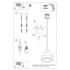 Bedroom ceiling lamp Sollux Lighting Pendant Lamp DAMASO for warm ambiance