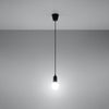 Ceiling light fixture Sollux Lighting Pendant lamp DIEGO 1 black