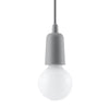Pendant light Sollux Lighting Pendant Lamp DIEGO 1 Grey