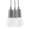 Island pendant lights Sollux Lighting Pendant lamp DIEGO 3 grey