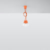 Bright orange color for added vibrancy Pendant lamp DIEGO 3 orange