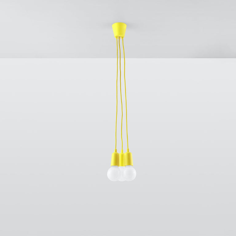 Sollux Lighting Pendant Lamp DIEGO 3 Yellow