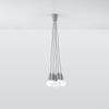 Pendant ceiling lights Sollux Lighting Pendant lamp DIEGO 5 grey