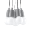 Hanging lights Sollux Lighting Pendant lamp DIEGO 5 grey