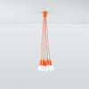 Hanging lights Sollux Lighting Pendant lamp DIEGO 5 orange