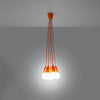 Orange pendant light Sollux Lighting Pendant lamp DIEGO 5 orange
