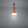 Pendant light fitting with a focused beam Pendant lamp DIEGO 5 orange