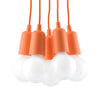 Pendant light fitting Sollux Lighting Pendant lamp DIEGO 5 orange