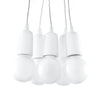 Minimalist pendant ceiling lights Sollux Lighting Pendant lamp DIEGO 5 white