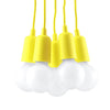 Modern Sollux Lighting Pendant Lamp DIEGO 5 Yellow adding elegance to pendant light