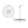 Asymmetric design pendant light Sollux Lighting Pendant Lamp ESKOLA 110 Black.
