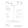 Designer hanging light Sollux Lighting Pendant Lamp ESKOLA 110 Black.
