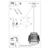 Pendant lamp GATE black provides excellent illumination for any room