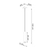 Gold Pendant Light Lagos 1 for Kitchen by Sollux Lighting
