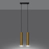 Polished gold pendant lamp Lagos 2 for home
