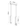 Pendant lighting for kitchen Sollux Lighting Pendant lamp LAGOS 2 white