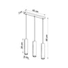 Hanging lights Sollux Lighting Pendant lamp LAGOS 3L black